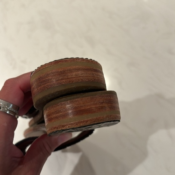 Jack Rogers Brown Embossed Croc Sandal - Picture 4 of 5